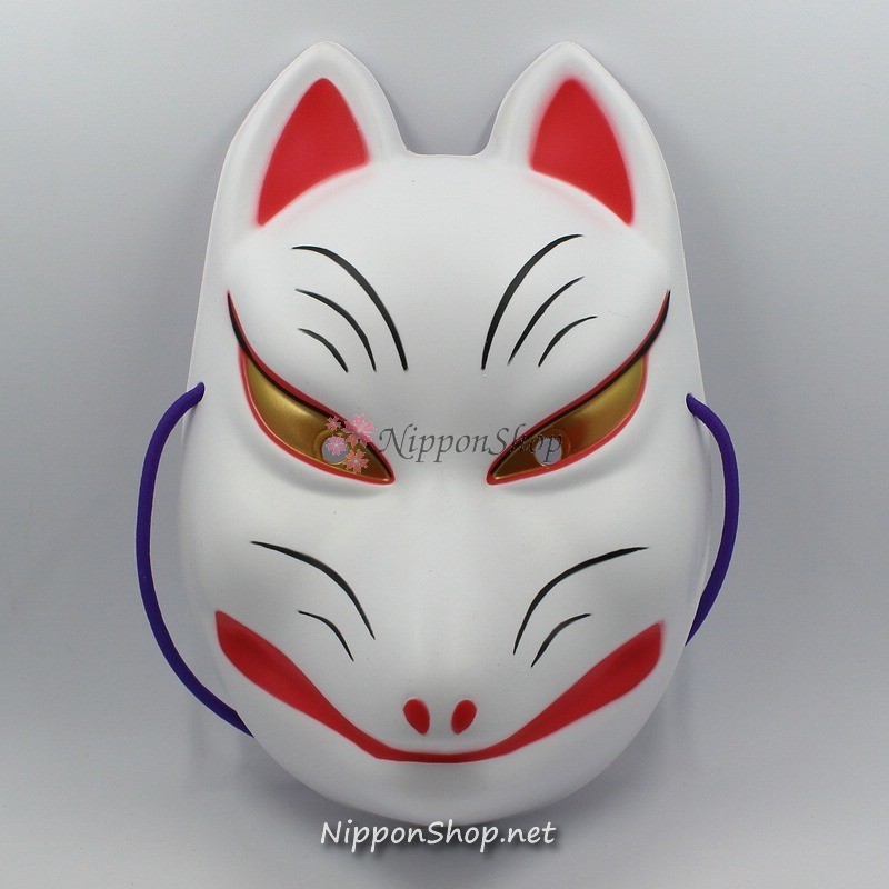 Traditional Japanese Art Kitsune Mask or Fox Japan - Kitsune Mask - Sticker