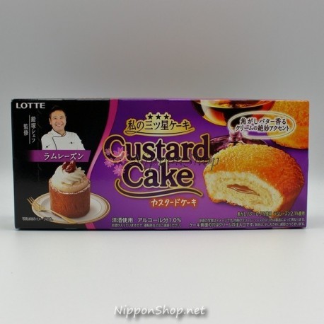 Custard Cake - Rum Raisin
