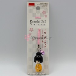 Kokeshi Anhänger - Gelb