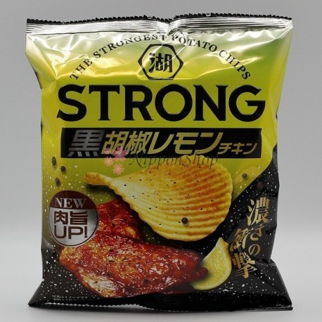Koikeya Potato Chips STRONG - Black Pepper Lemon Chicken