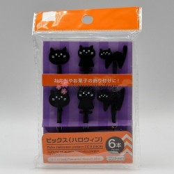 Bento Picks - Halloween Black Cat
