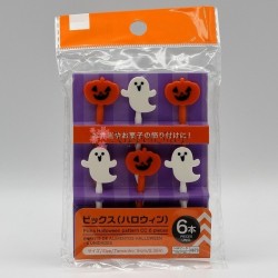 Bento Picks - Halloween Ghost & Pumpkin