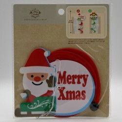 Spiral Christmas Garland - Santa