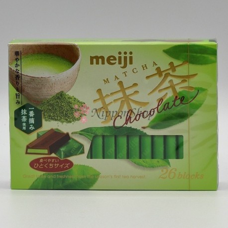Meiji Hitokuchi Matcha Schokolade