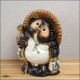 Tanuki mit Wanderstab